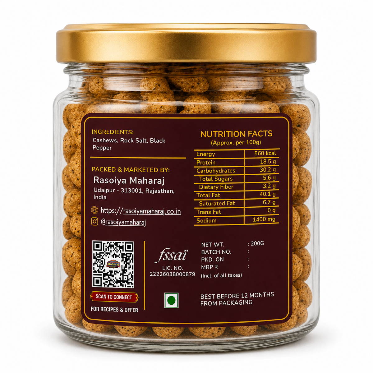 Air Fried Royal Cashews