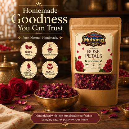 Premium Sun-Dried Rose Petals (Gulab Patti)