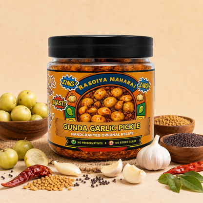Gunda Garlic Pickle | Handmade Spicy Pickle