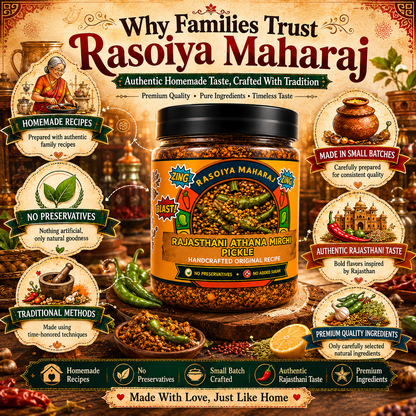 Rajasthani Athana Mirchi Pickle | Traditional Hari Mirch Achar