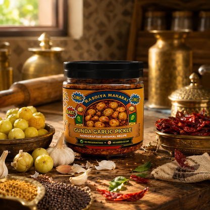 Gunda Garlic Pickle | Handmade Spicy Pickle