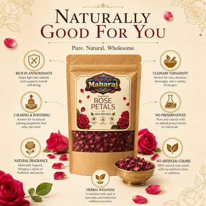 Premium Sun-Dried Rose Petals (Gulab Patti)
