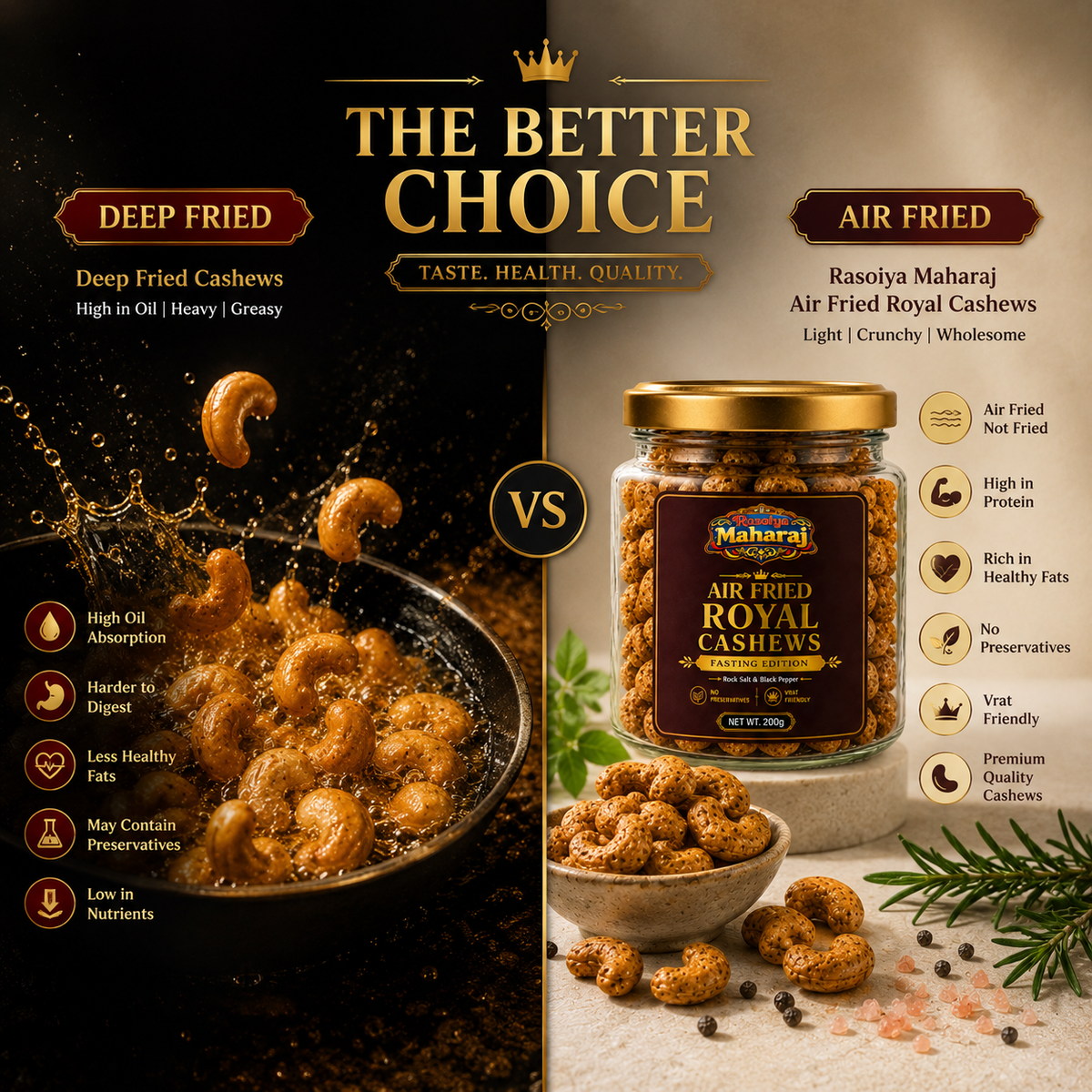 Air Fried Royal Cashews