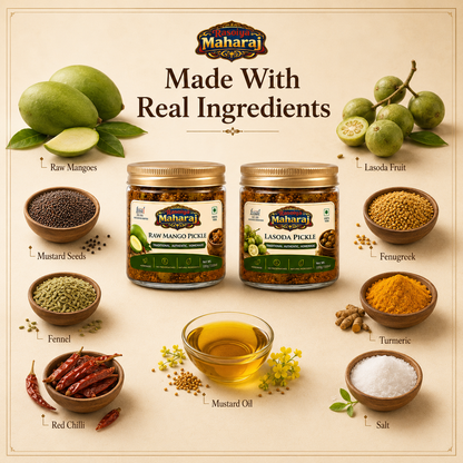 First Taste Combo – Homemade Raw Mango & Lasoda Pickles