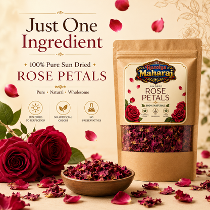 Premium Sun-Dried Rose Petals (Gulab Patti)