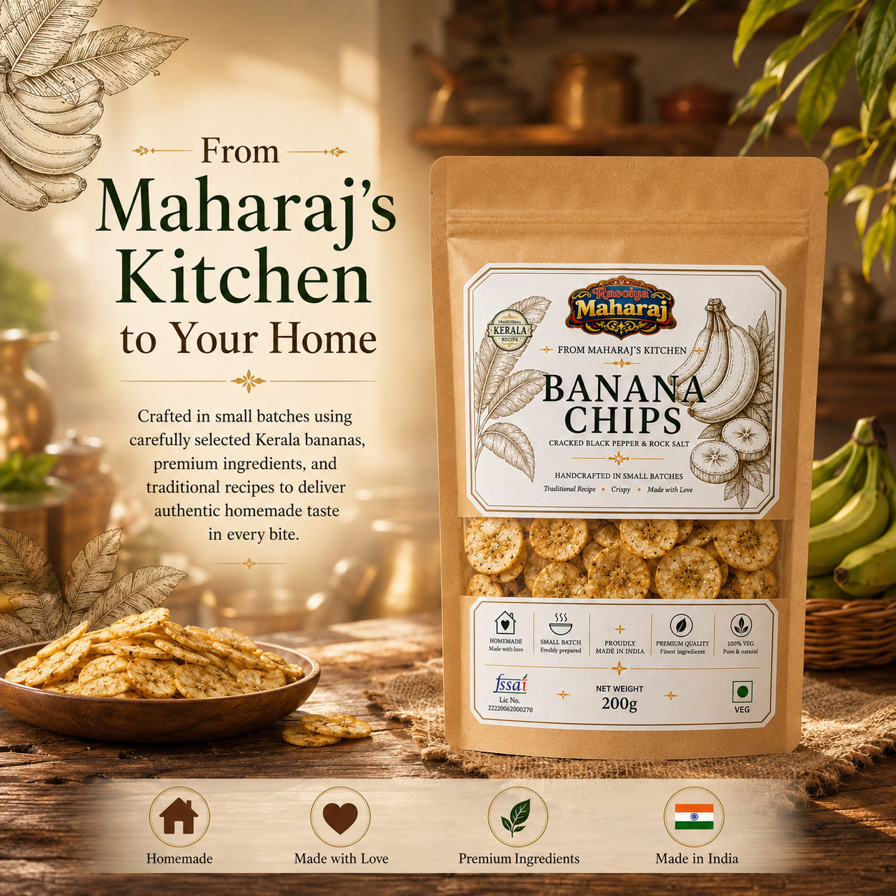 Handcrafted Banana Chips – Traditional & Crispy