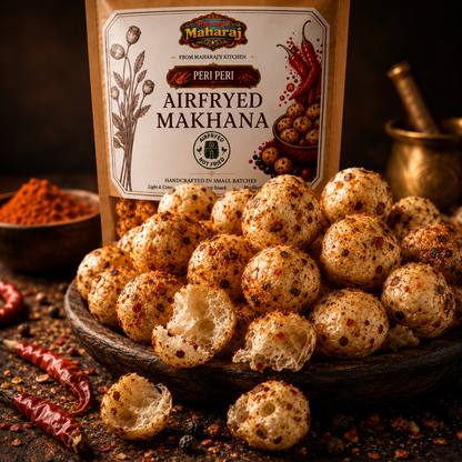 Peri Peri Air Fried Makhana | Healthy Crunchy Fox Nuts