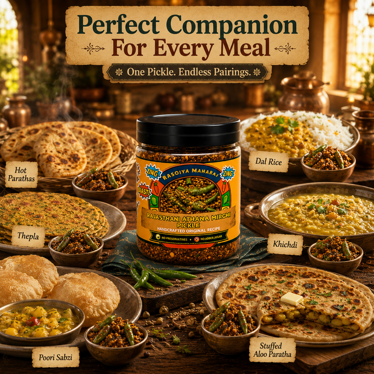 Rajasthani Athana Mirchi Pickle | Traditional Hari Mirch Achar