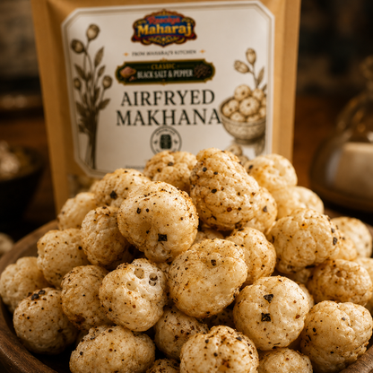 Air Fried Makhana – Black Salt & Pepper | Healthy Fox Nuts Snack