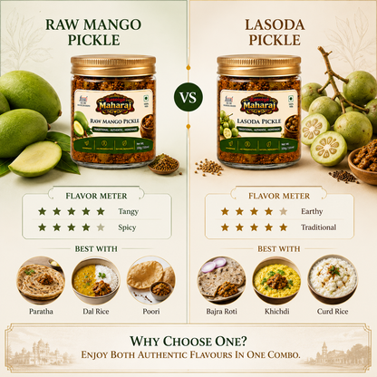 First Taste Combo – Homemade Raw Mango & Lasoda Pickles