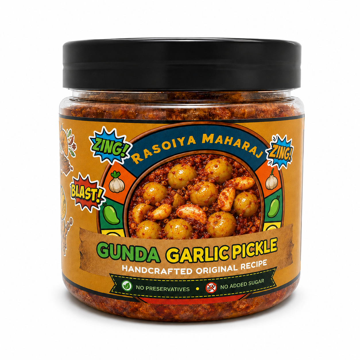 Gunda Garlic Pickle | Handmade Spicy Pickle