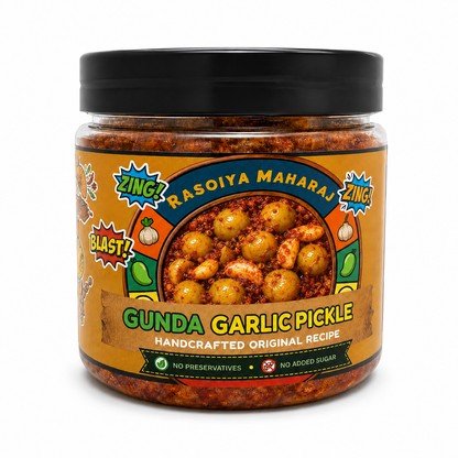 Gunda Garlic Pickle | Handmade Spicy Pickle