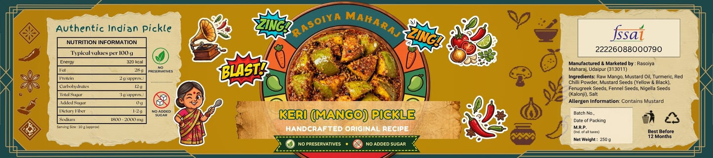 Keri (Mango) Pickle | Traditional Homemade Aam Achaar | Handcrafted Rajasthani Recipe