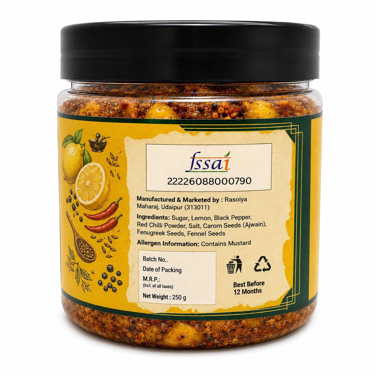 Lemon Pickle | Handmade Traditional Nimbu Achar